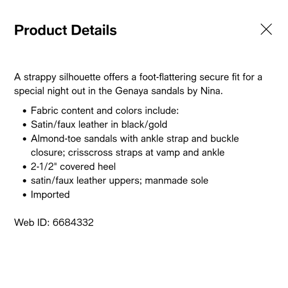 NWB Nina Genaya evening dress sandals - Picture 9 of 9